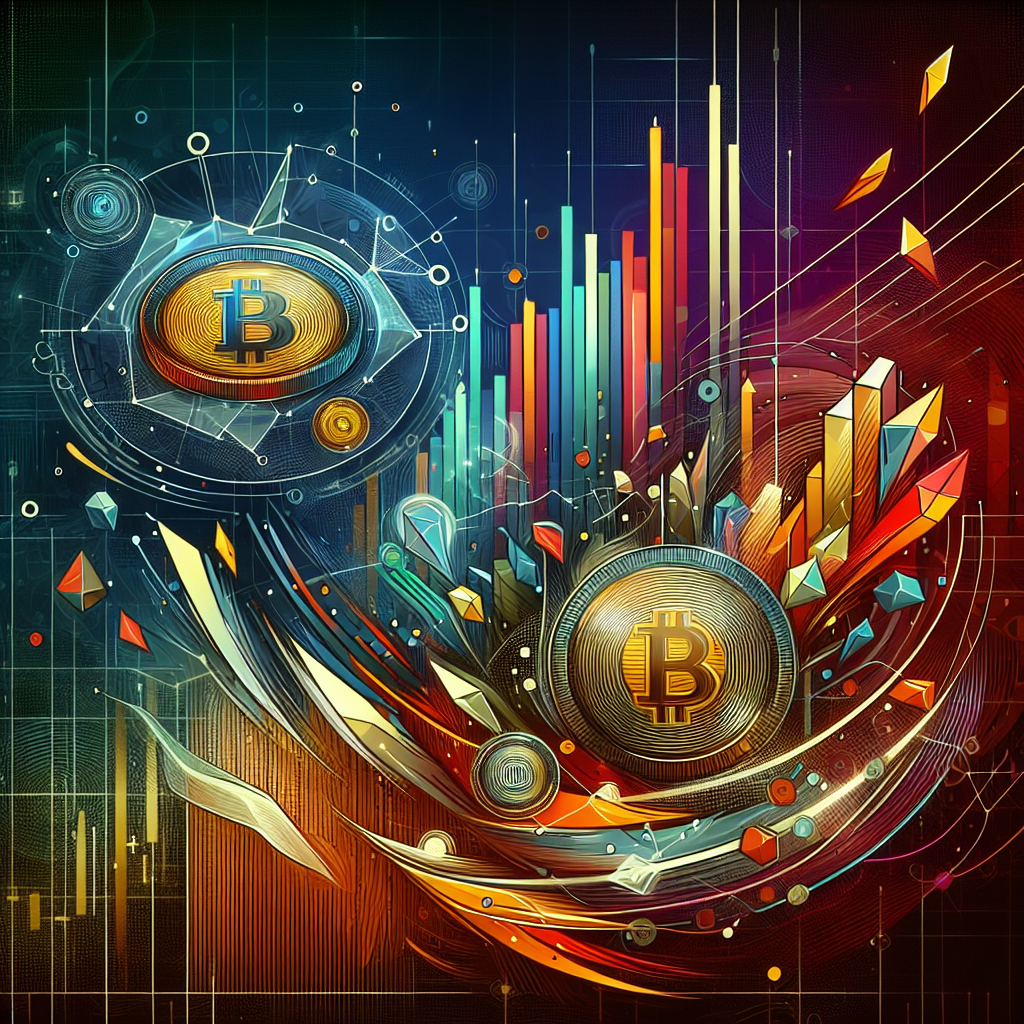 A vibrant and dynamic illustration symbolizing advanced crypto scalping tactics, showcasing abstract graphs, digital coins, and energetic visuals of trading concepts.